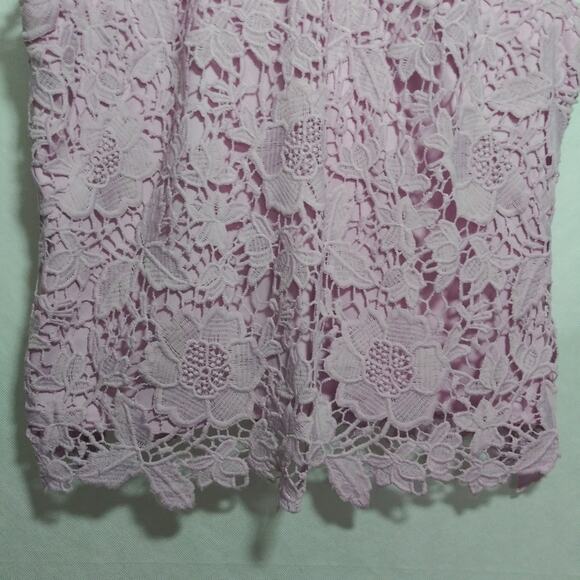 Nanette Lepore Sugar Plum Sleeveless Lace Trim Top Easter Spring Size XL - Picture 5 of 11